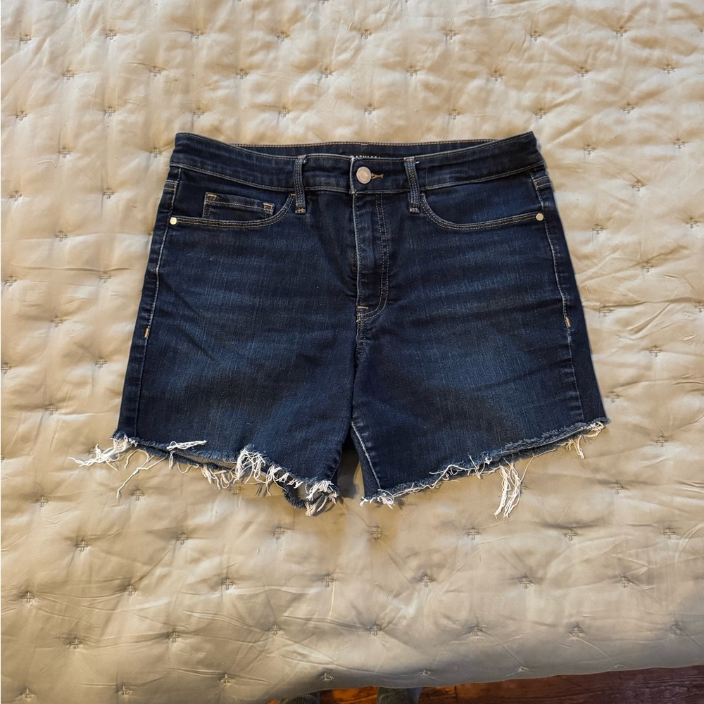 Denim Frayed Hem Women's Shorts